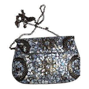 ANTIK KRAFT Iridescent Shell Evening Bag